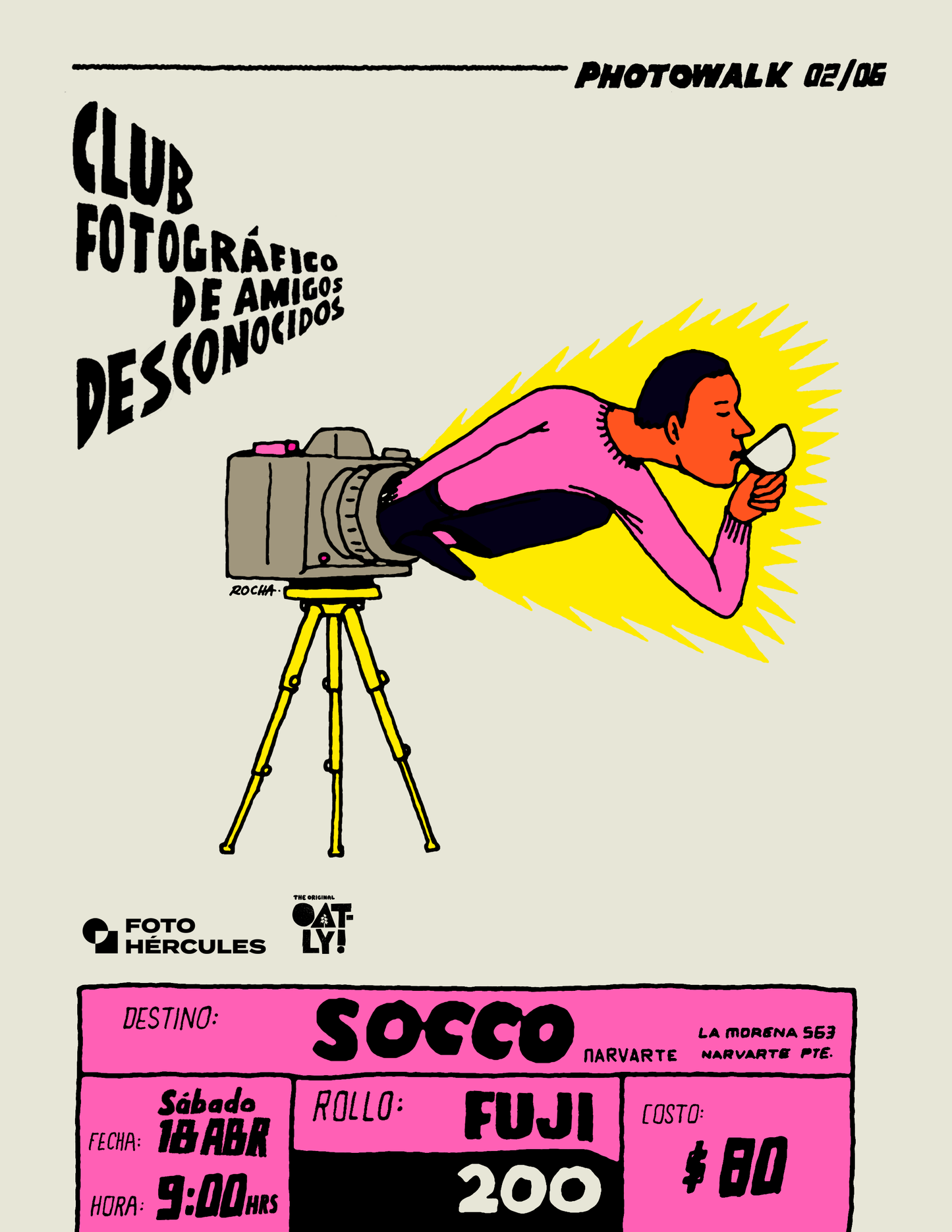 Photo Walk Club Fotográfico de Amigos Desconocidos: 02 Socco Café x Oatly y Fuji